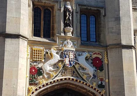 Cambridge University's Christ's College gate restoration