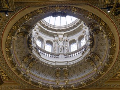 Completed restoration of Fitzwilliam Museum's Founder's Entrance internal view