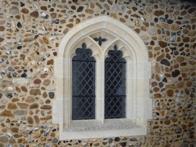 Restored church flintwork