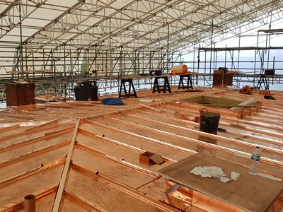 Restoration of copper roof