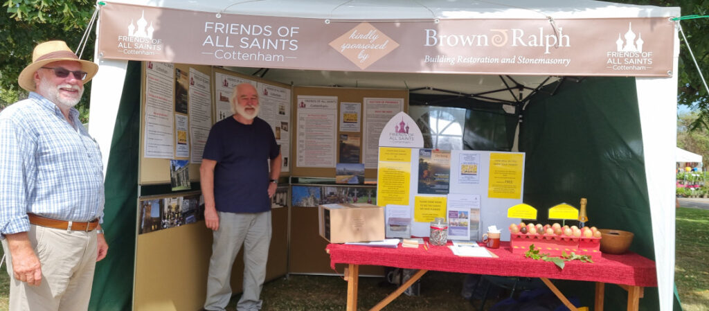 Friends of All Saints Church stand at the Fen edge Festival Supported by Brown and Ralph