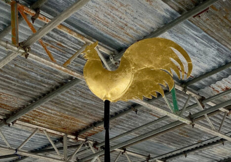 Finished weathervane at Jesus College Cambridge