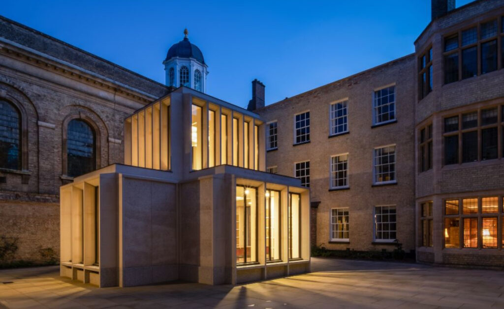 Night time view of the Wong Gallery