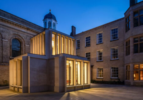 Night time view of the Wong Gallery