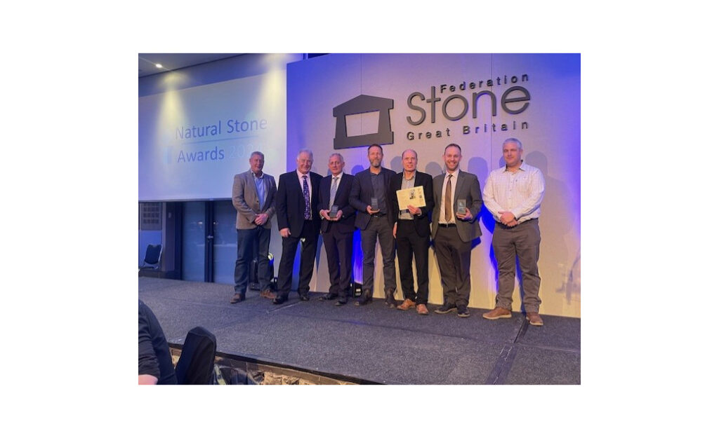 The Brown and Ralph team reciveing the Natural Stone Award 2024