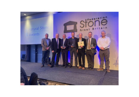 The Brown and Ralph team reciveing the Natural Stone Award 2024