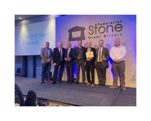 The Brown and Ralph team reciveing the Natural Stone Award 2024
