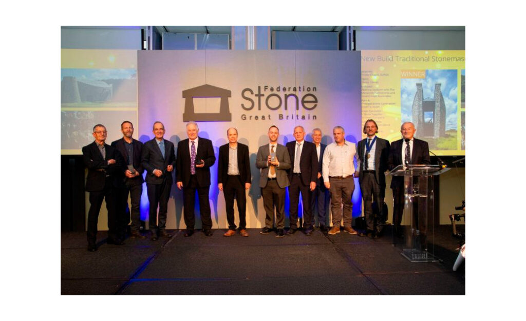 The Brown and Ralph team reciveing the Natural Stone Award 2024
