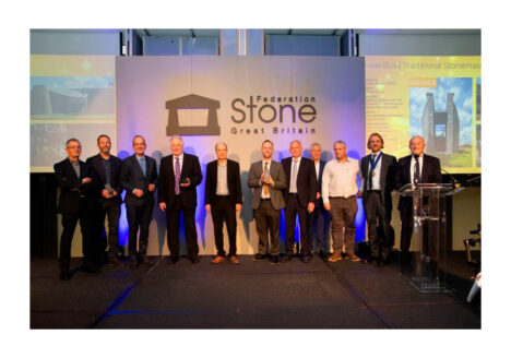 The Brown and Ralph team reciveing the Natural Stone Award 2024