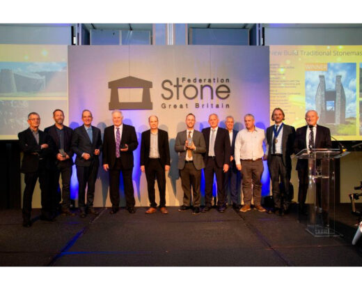 The Brown and Ralph team reciveing the Natural Stone Award 2024