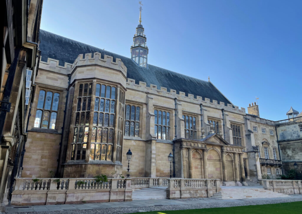 The completed restoration of Trinity Hall