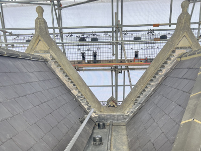 Completed roof of University building 17 Mill Lane, Cambridge