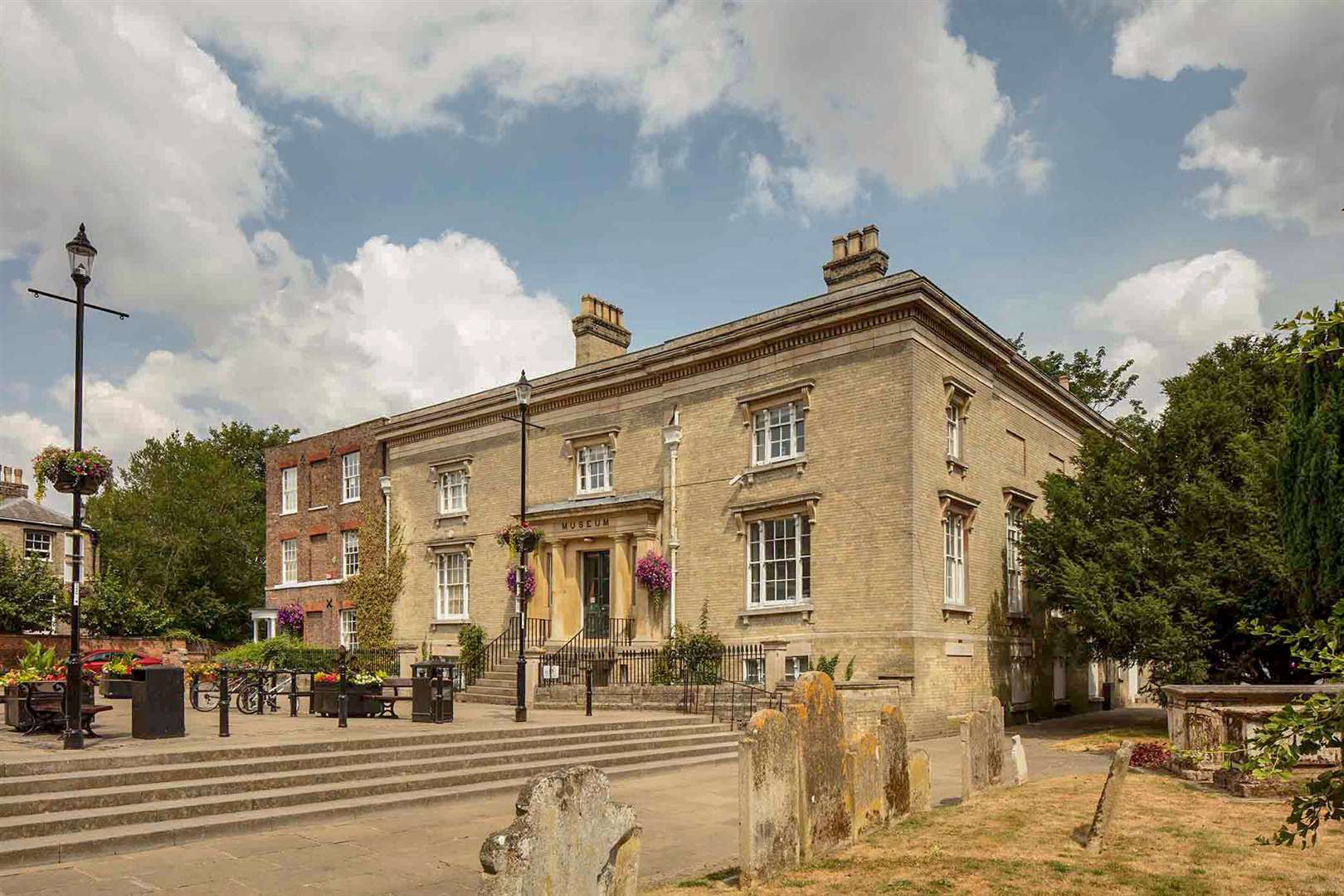 Front view of the Wisbech and Fenland Museum